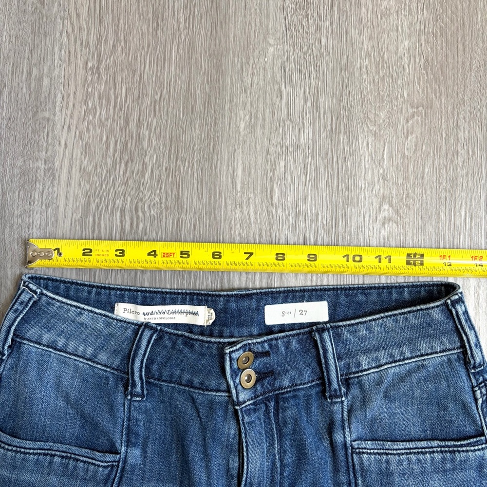 Anthropologie Pilcro Mid-Blue Flared Wide-Leg Jeans - Picture 11 of 16